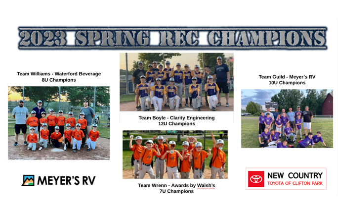 2023 Spring Rec Champions