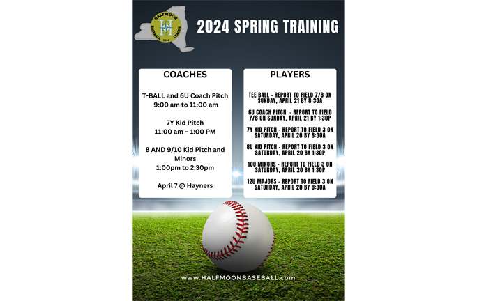 Spring Training Dates Set for Coaches and Players